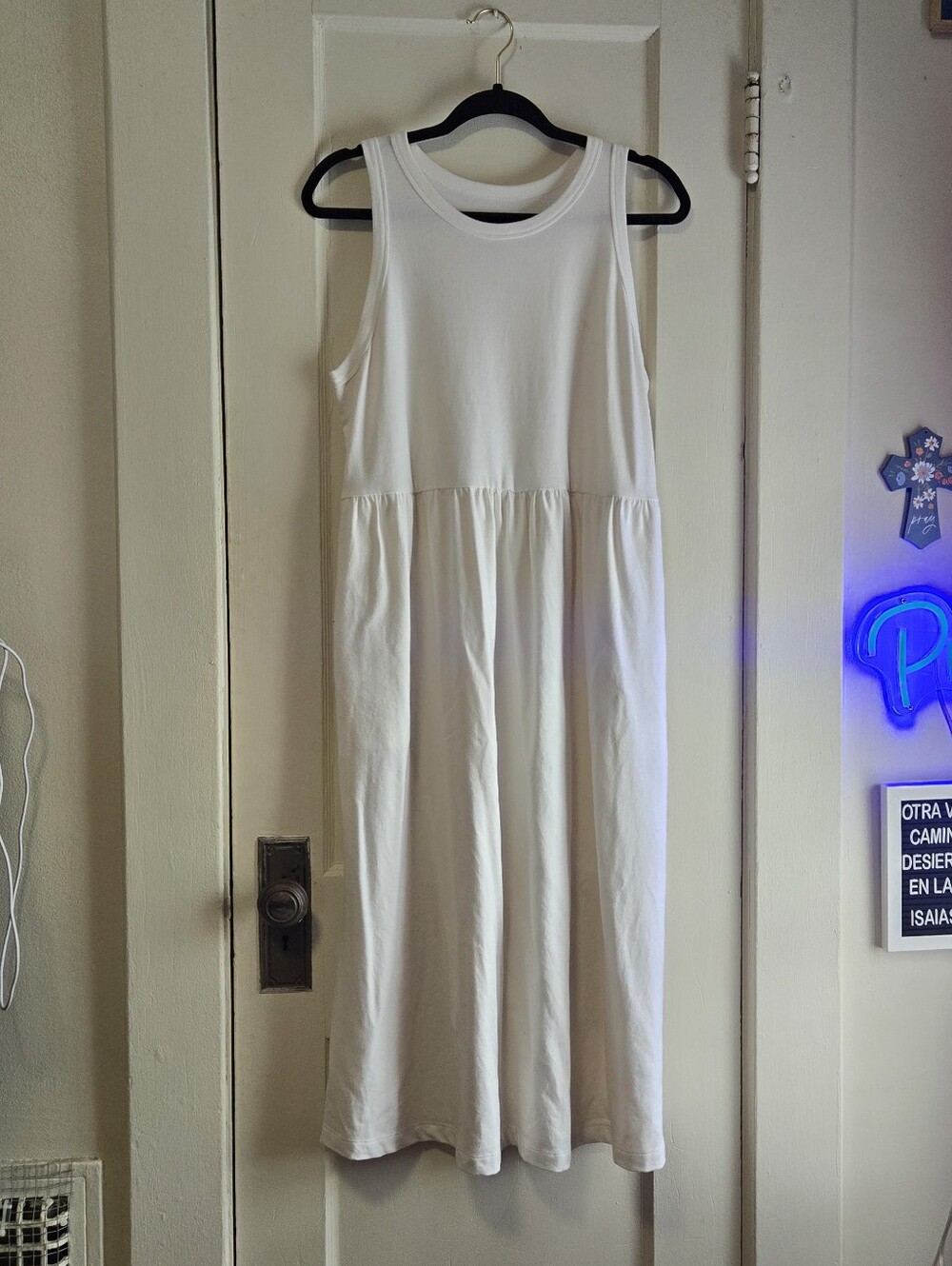 A New Day White Sleeveless Tank Dress